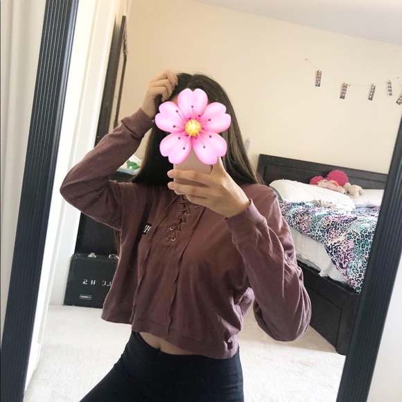 victoria secret pink varsity long sleeve crop top - Picture 7 of 7